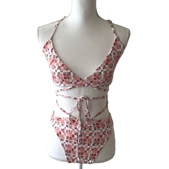 L*space Kristen Joy Bikini Swimsuit Block Party NWT Medium - Picture 5 of 8